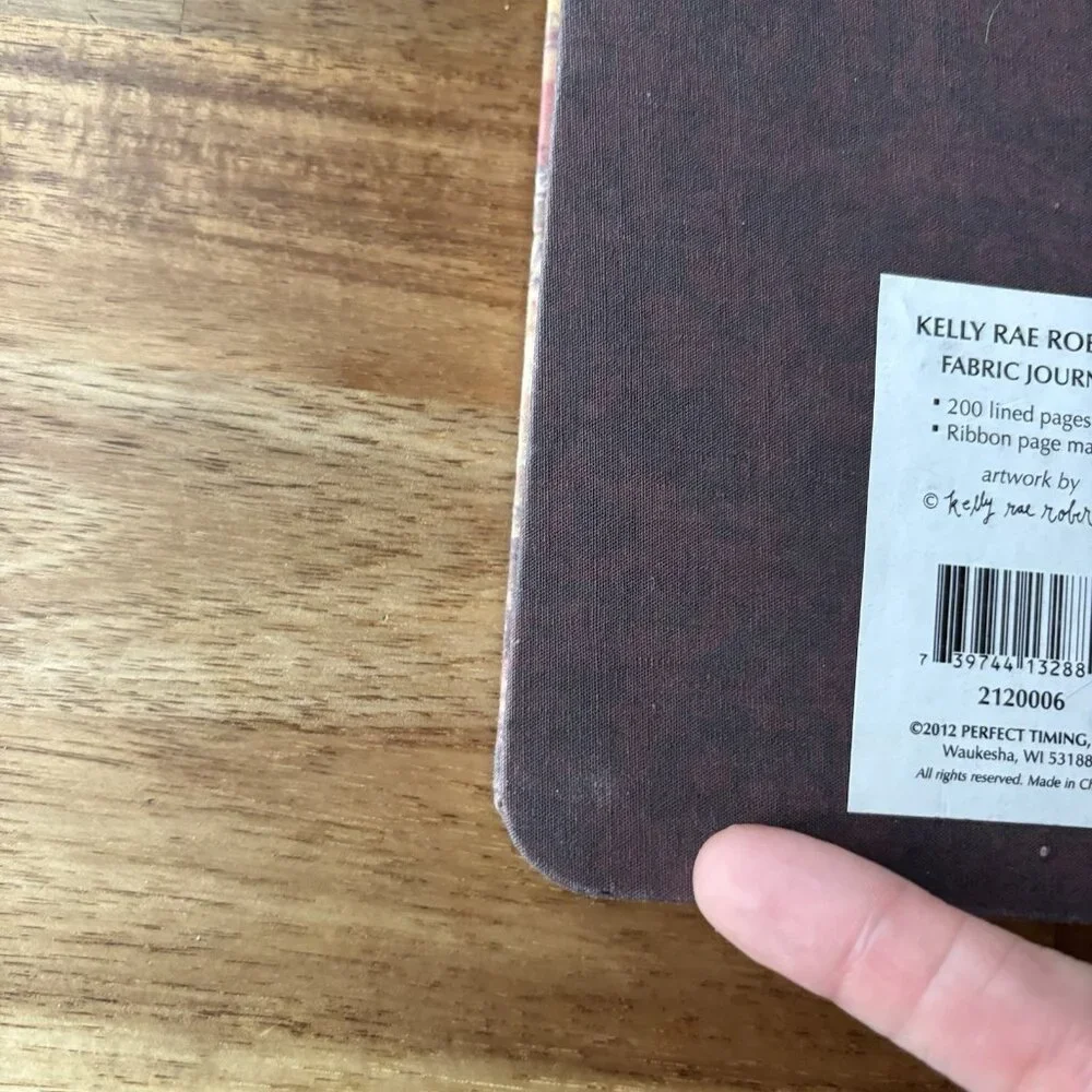 KELLY RAE ROBERTS Fabric Journal “Everything Shapes Us” 2012 Notebook NEVER USED
